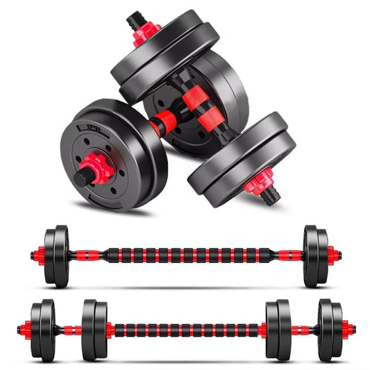 Adjustable-Dumbbells-Sets,Free Weights-20lb(10lb*2) Dumbbells Set of 2 Convertible To Barbell