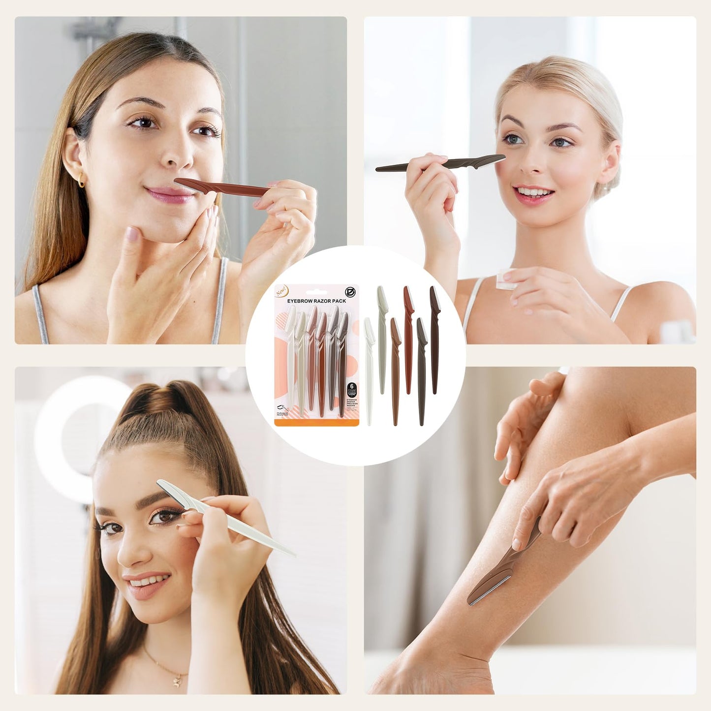 Pack of 6 Razors for Women Face - 6PCS Face Razors for Women - Eyebrow Razor with Precision Cover - Face Shaver for Men - Facial Hair Removal for Men